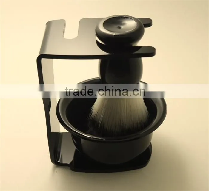 Cheap Beard Brush Wholesale Black Synthetic Shaving Brush Set