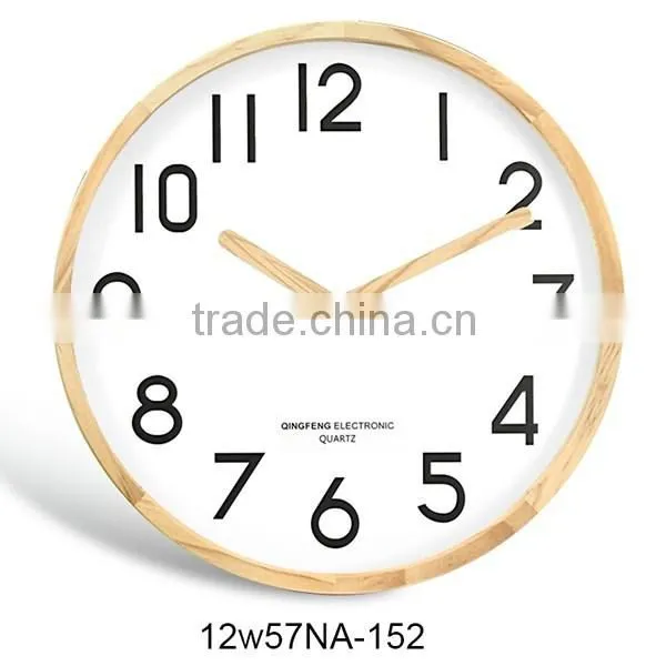 12 inch novelty trendy youngtown quartz wood clock (12W57NA-152)