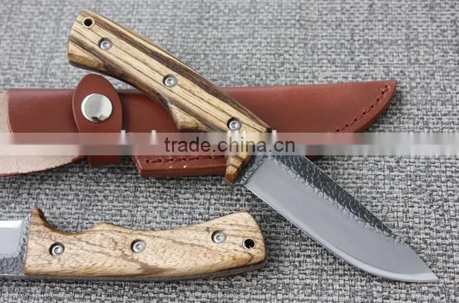 OEM fixed knife handmade with wood handle UD50088