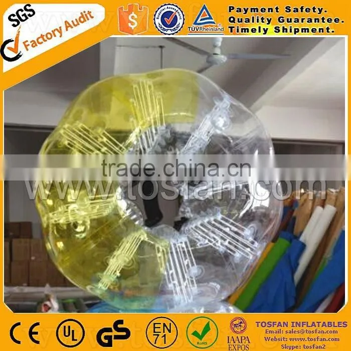 2016 hot sale inflatable bubble football,color paopao ball TB300