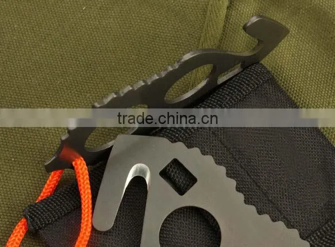 OEM Outdoor stainless steel carabiner For Climbing 01 lifesaving tools card knife UDTEK00212