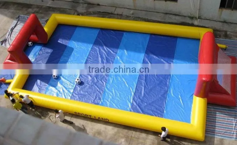 inflatable soap soccer field