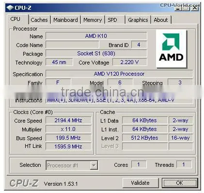 AMD V120 VMV120SGR12GM general CPU V140 notebook CPU!