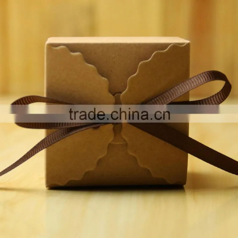 Chocolate Box Wedding Cake Boxes Kraft Paper Square Candy Packaging