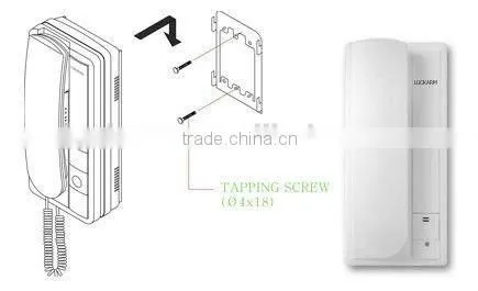 1&1 wiring intercom/audio door phone for single house