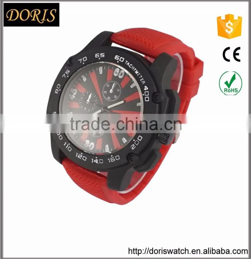 2016 luxury top brand silicone strap man watch