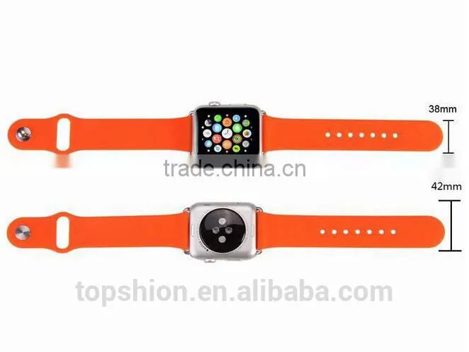 2016 Top Seller on Alibaba Sport Wristband for Apple Watch Silicon Band Strap with Connector for both 38MM and 42MM