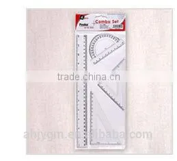 4 Pieces Plastic Ruler Set/geometric ruler set