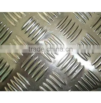 5 bars embossed checkered aluminum sheet