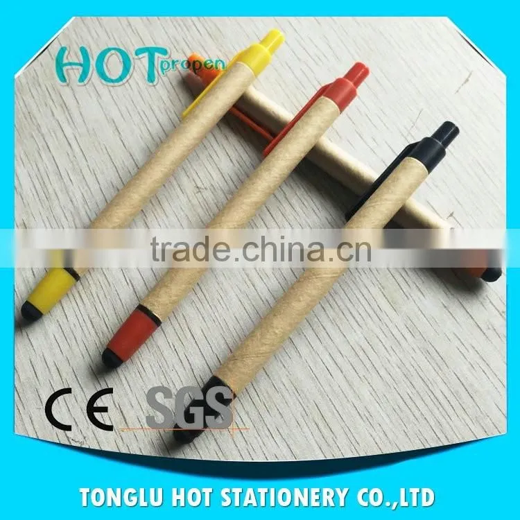 Top selling products 2016 plunger and neb paper stylus pen