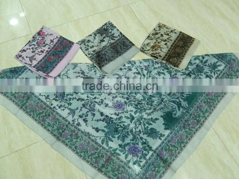 fancy silk printed scarf 2016-2017