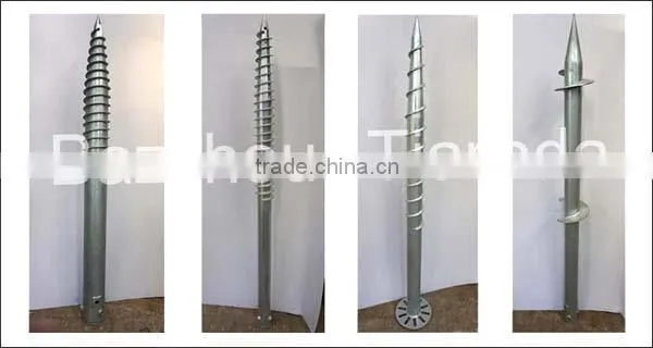 ground screw pole anchor