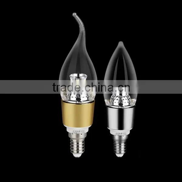 4W SMD LED (40W Equivalent) Clear Candle Light Bulb - Warm White