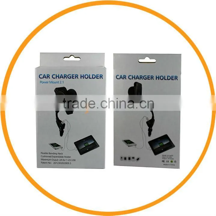 Dual USB Mobile Phone Charger Car Holder for Samsung Galaxy S4 S3 from dailyetech