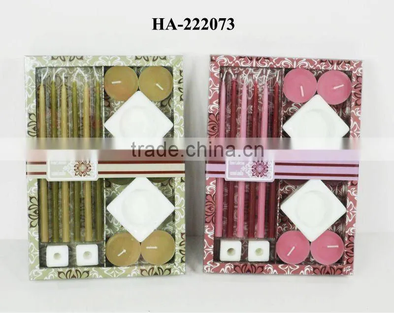 tea light decorative candles with candle holder gift set