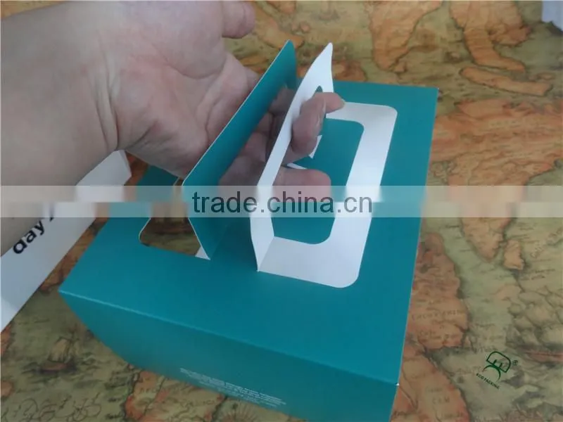 Beautiful design paper cake box with handle