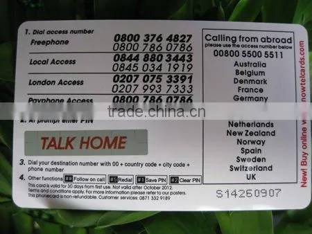 Standard Size Plastic Card