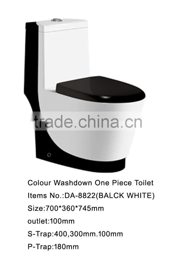 New Design Bathroom Washdown one piece latrine Color toilet DA8822