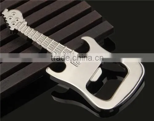 Fashion customized bottle opener guitar keychain
