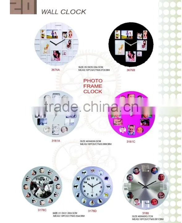 Latest Wedding Decoration Photo Frame Wall Clock