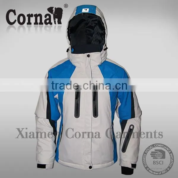 Polyester waterproof hooded sweatshirt jacket