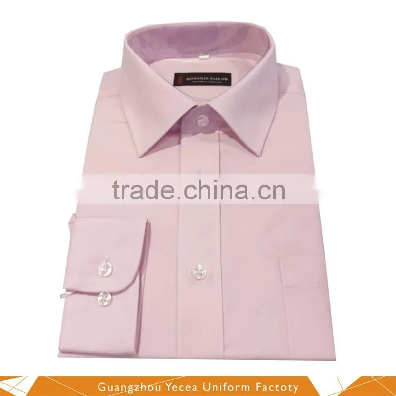 2016 Summer soft short sleeves polyester/cotton button brief Office Shirt for mature men wholesale logo pringting