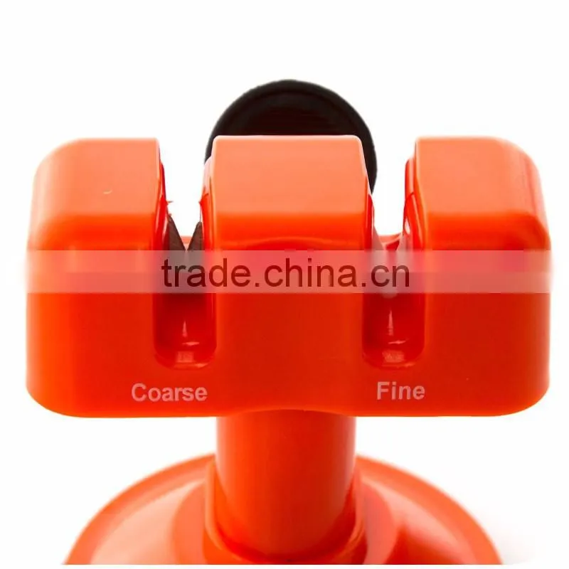 Knife Sharpener 2 Stage Manual Diamond Knife Sharpener With Suction Pad