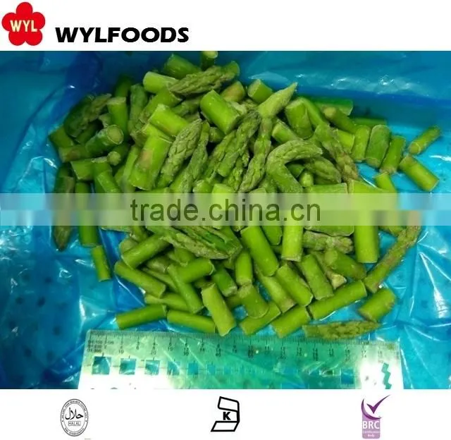 IQF best price frozen green asparagus cut and tips 2015