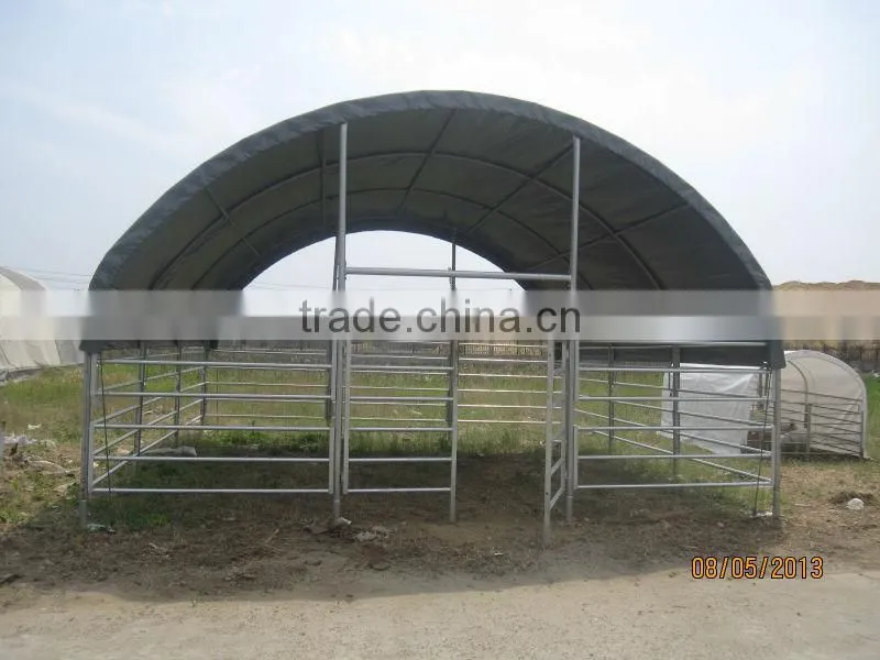 Horse stable with roof