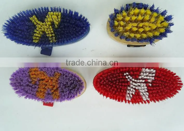 Bamboo back body horse brush with pp bristles