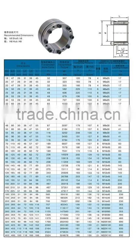 Power Lock Z2 type ISO standard,Chinese Power locking device in power locks