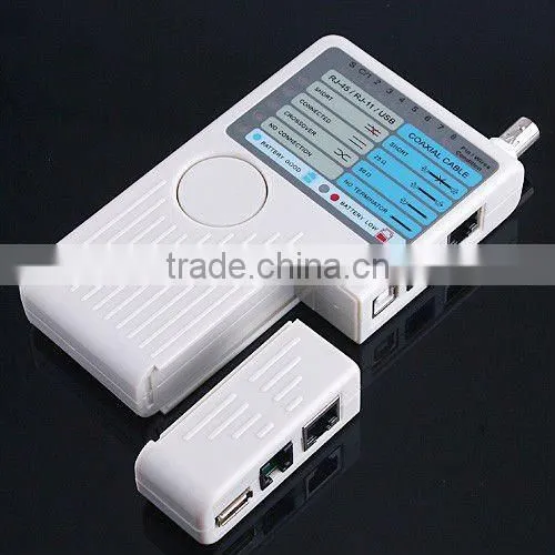 Remote RJ11 RJ45 USB BNC LAN Network Phone Cable Tester Meter