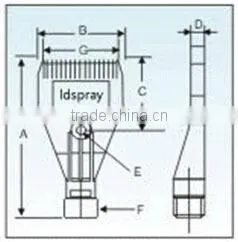 ABS female windjet air nozzle