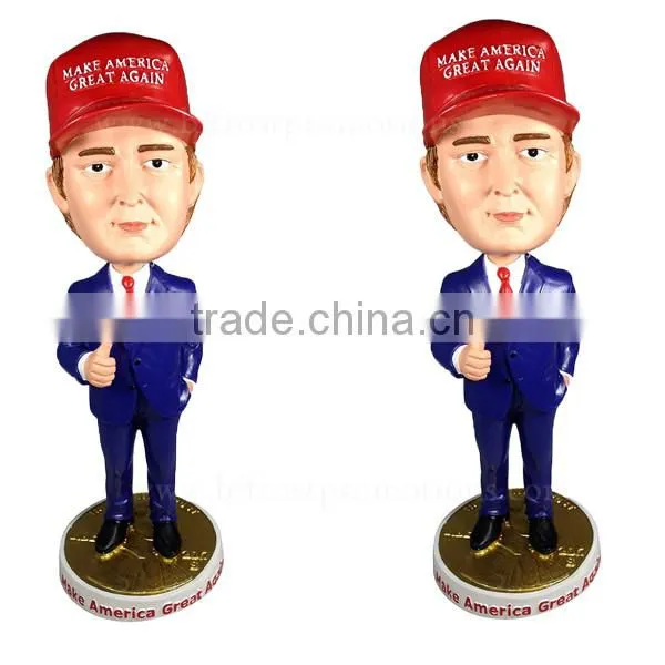 Great Sale 2017 Resin Cartoon Doll Donald Trump Bobble Head