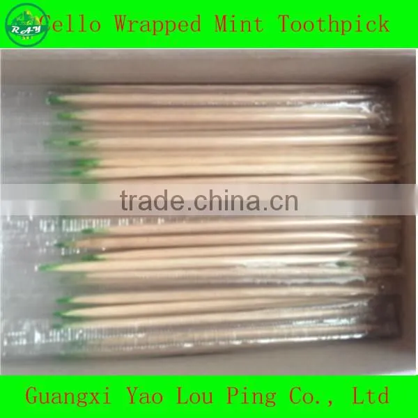 Mint toothpick in paper box wooden mint flavor toothpick