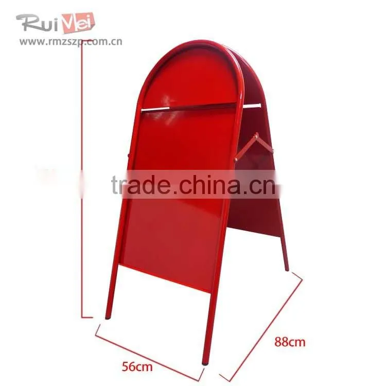 Nice-look metal red advertising instruction cards display rack