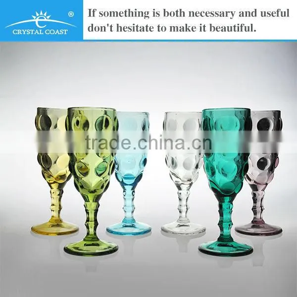 decorative glass colored stem cheap champagne flutes wholesale