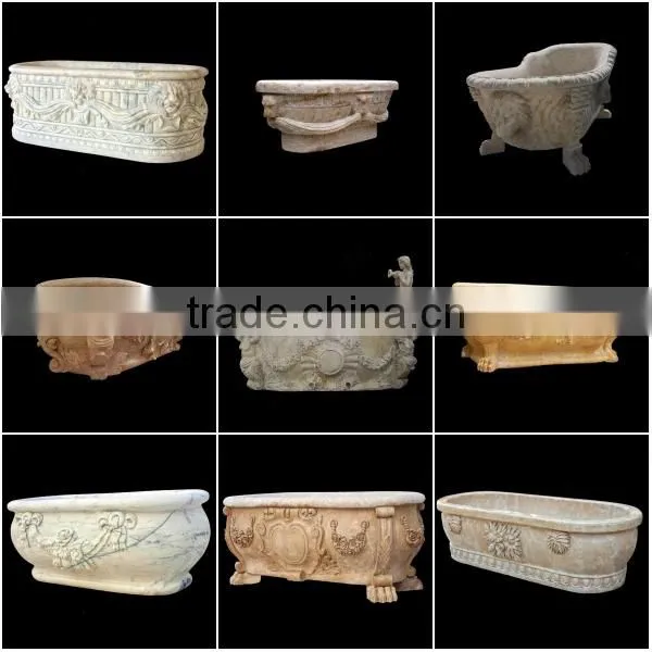 Carved Natural Stone Bathtub for Sale