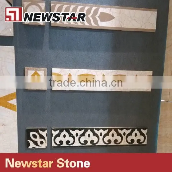 Newstar hotel and villa waterjet marble border,waterjet marble