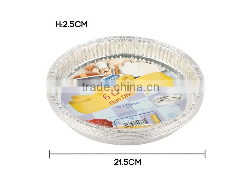 6 Plan Foil Dishes Disposable Aluminum Foil Plates for Food