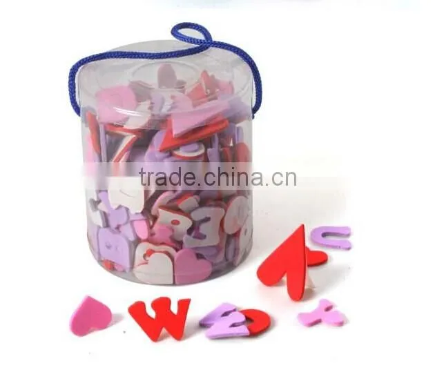 EVA foam glitter educational heart toy kit ,diy EVA foam material kit,wholesalse diy eva products