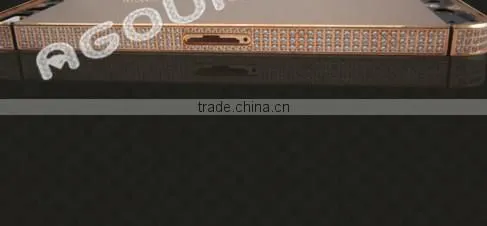 big sale luxury 24k gold plating diamond original back case for iphone 5S
