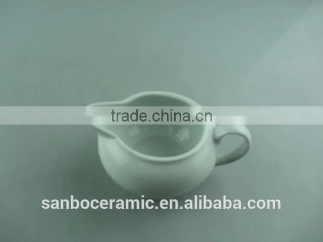 Stock wholesale cheap high white ceramic milk jug