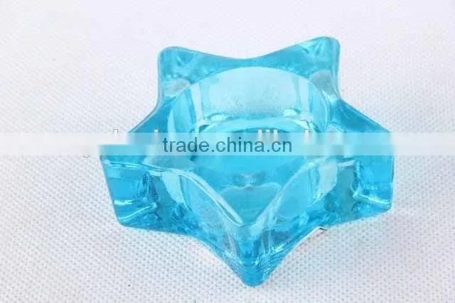 Flower /star design glass candle holder