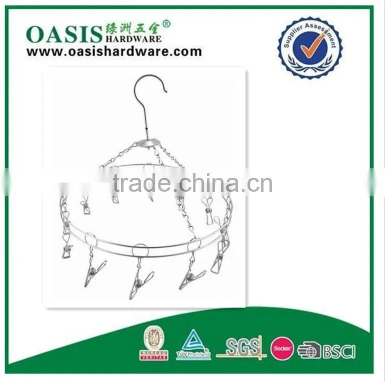 HIGH QUALITY clothes hangers,multifunctional hangers,dry hangers 12 sets of clips YZ2141S
