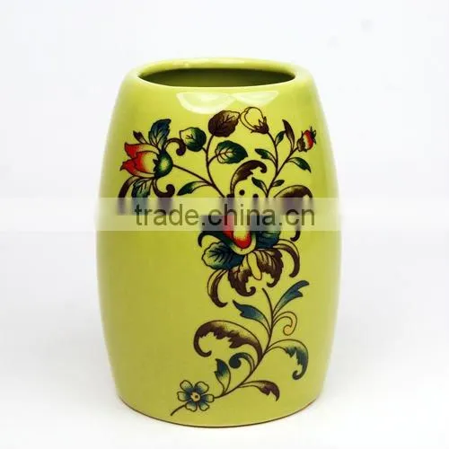 4pcs green colour Ceramic bath room accessory