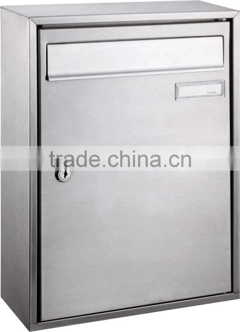 FQ-182 NEW Wall-Mounted Stainless Steel Mailbox, with house number light mailbox,Wall Mounted letterbox
