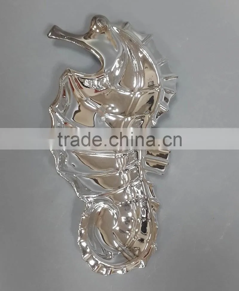 Sea horse shape ceramic chocolate plate