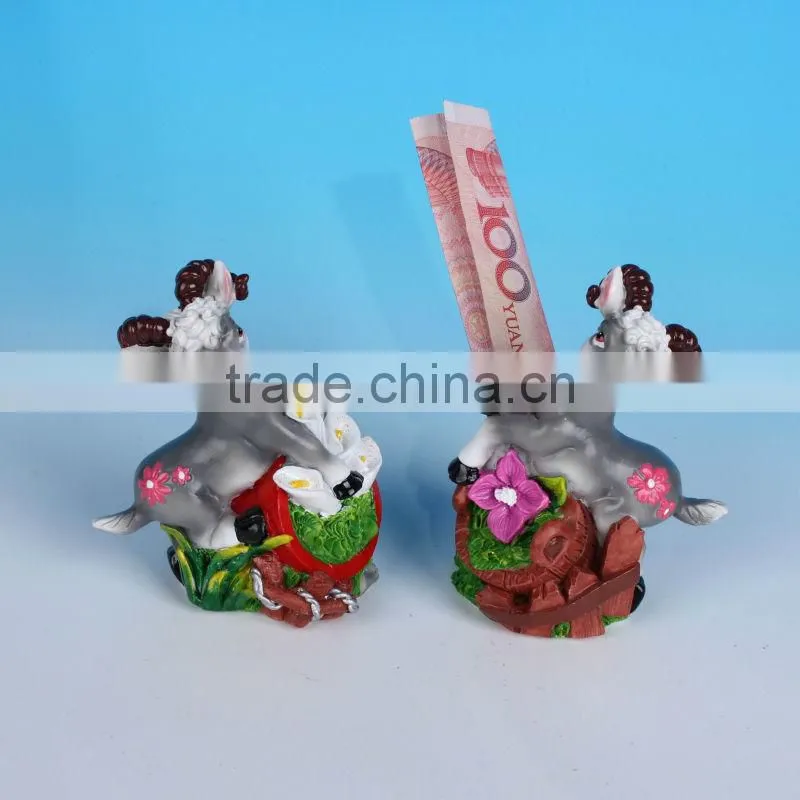 2015 chinese zodiac resin sheep design with led light