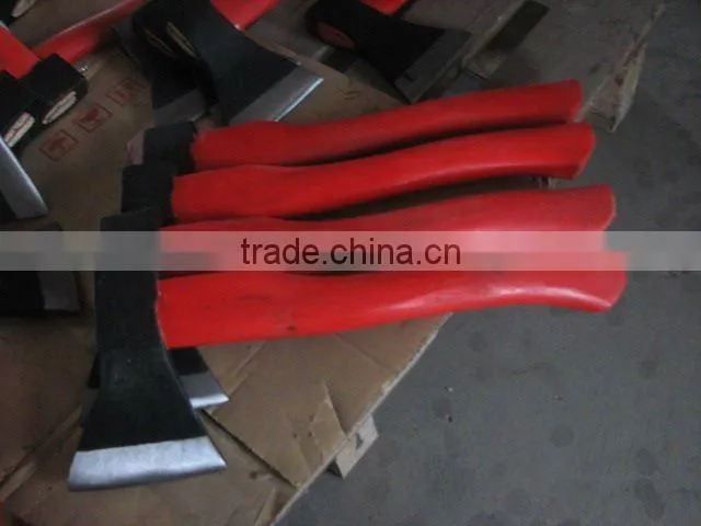 axe with wooden handle